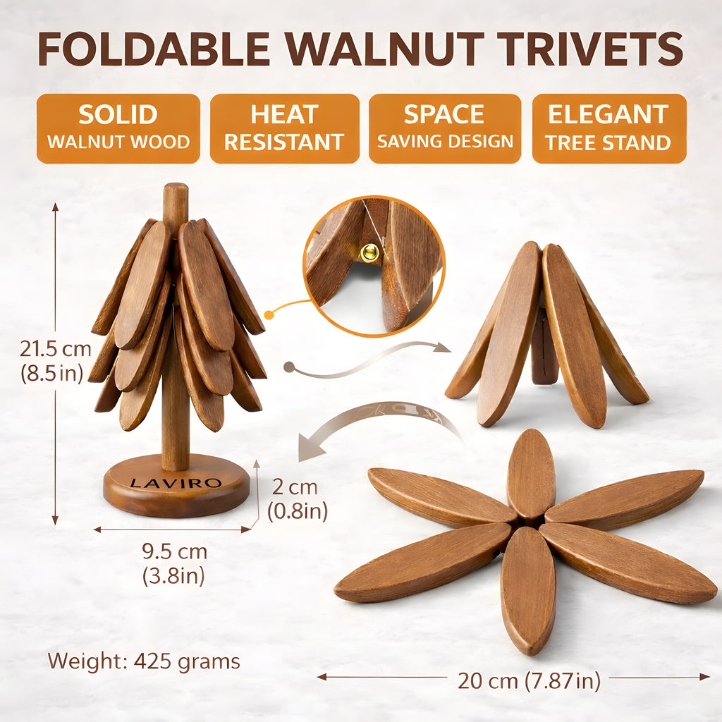 Wooden Tree Trivet Set
