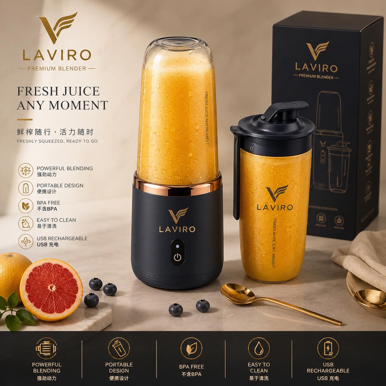 LAVIRO Portable 2in1 Blender and Juicer