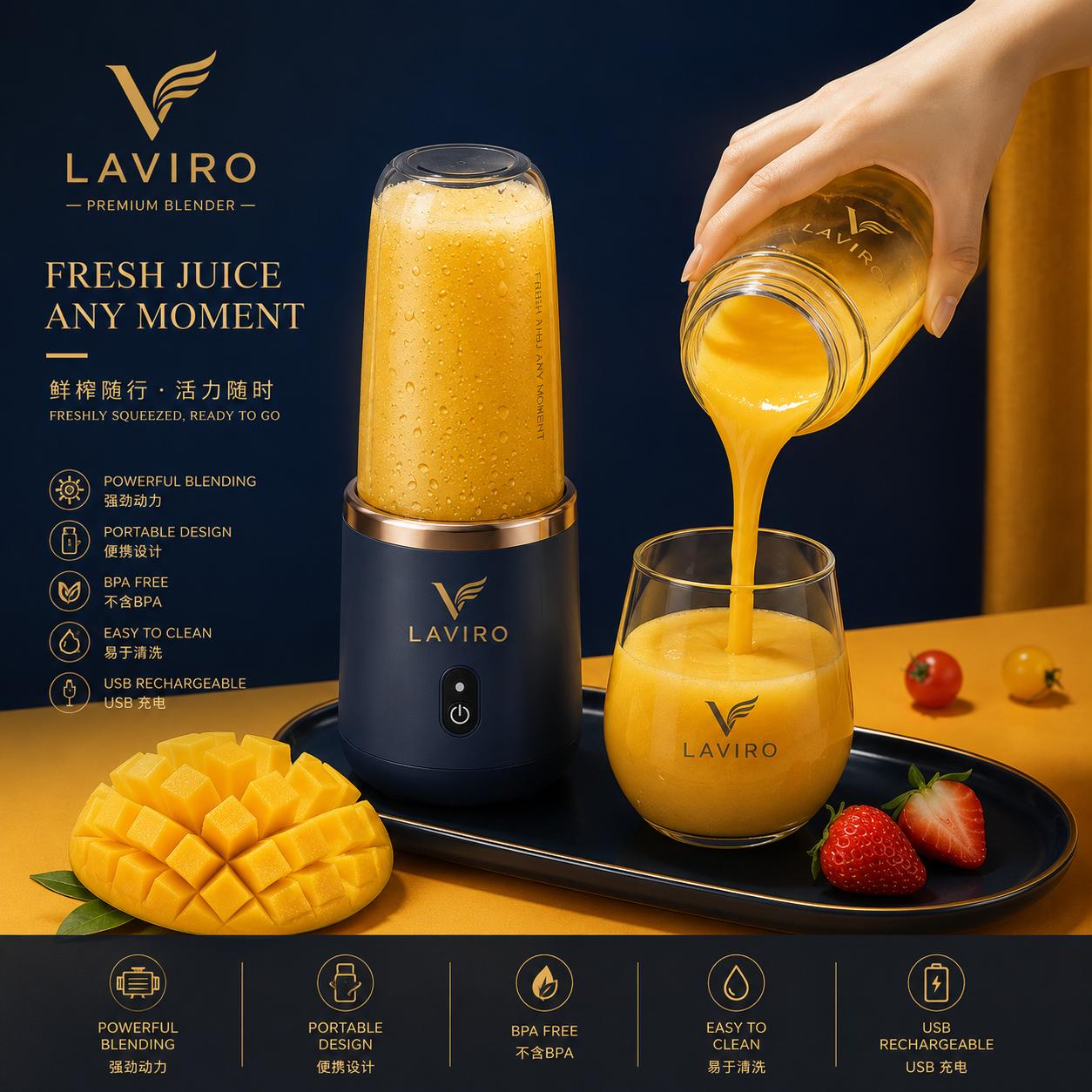 LAVIRO Portable 2in1 Blender and Juicer